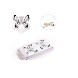 50er Set – Butterfly Nagel Schablonen Schwarz/Silber - Img 2