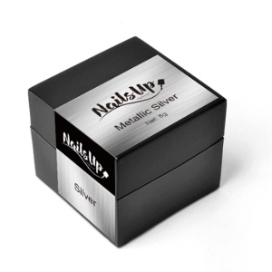 NAILSUP Metallic SILVER Gel 8 g – Dekoratives Nail Art Gel mit intensivem Metallic-Effekt