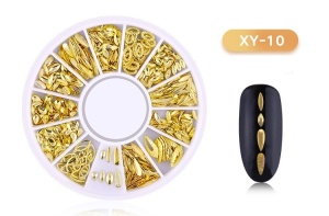 Scheibe 3D Nail Art Gold - 10