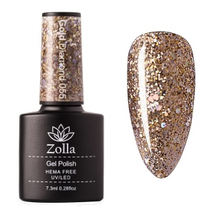 Semipermanenter Nagellack Zolla - Hema Free - Gold Diamond 055 - 7.3ml