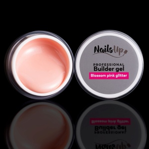 Builder Gel Nailsup Blossom Pink Glitter 50g