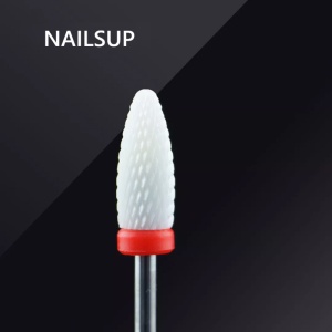 Capat de freza NailsUp Ceramica Indepartare gel Rosu 6.0mm