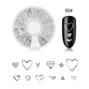 DISC 3D NAIL ART SILBER - 01