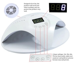 Double UV-LED-Lampe SUN669 mit schneller Trocknungsfunktion und Sensoren, 48W – White - Img 2