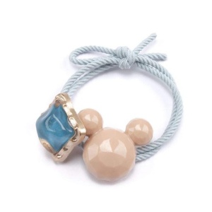 Elastic pentru Par cu Accesoriu Mickey Roz Pudra