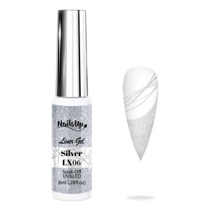 Liner Gel Silver LX06 NailsUp 8 ml