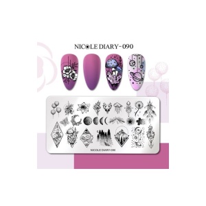 Matrita metalica stampila unghii Nicole Diary 090