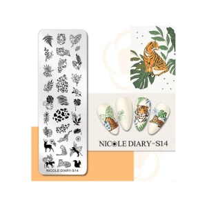 Matrita metalica stampila unghii Nicole Diary S14