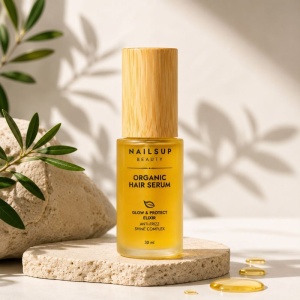 NAILSUP Organic Hair Serum Glow & Protect Elixir 30 ml – Natürliches Haarserum für Glanz, Pflege & Frizz-Kontrolle - Img 2