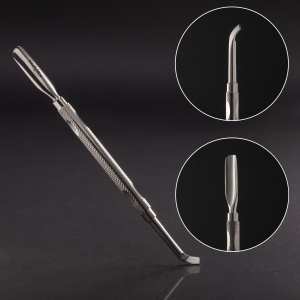 NailsUp professionelles Maniküre-Instrument mit zwei Enden, Edelstahl, 14 cm, Top Line MC706