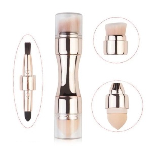 Pensula Makeup Multifunctionala 4 in 1 Gold - Img 1