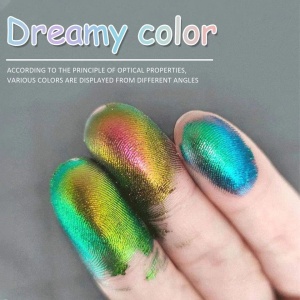 Pigment Chameleon Unghii Golden, Blue, Green effect 01 - Img 4