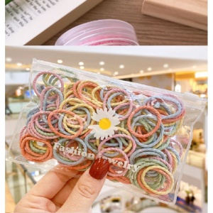 Set 100 Elastice Impletite Multicolore pentru Par