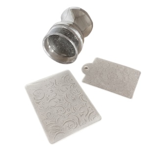 Stempelset mit Stanzformen, Silber