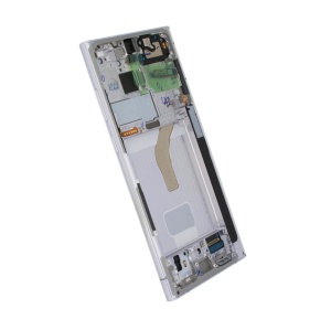 Display Samsung Samsung Galaxy S22 Ultra S908 cu rama silver , White Original Service Pack - Img 2