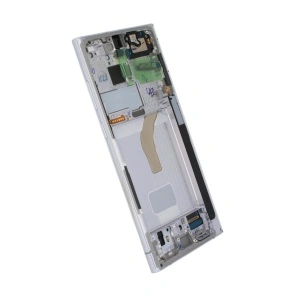 Display Samsung Samsung Galaxy S22 Ultra S908 cu rama silver , White Original Service Pack - Img 2