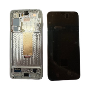 Display Samsung Samsung Galaxy S23 Plus S916 cu rama , Lime Rama Silver Original Service Pack
