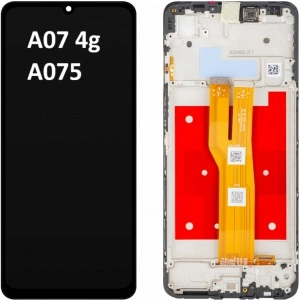 Display Samsung Samsung Galaxy A07 4G A075, cu Rama, Negru, Original GH81-28044A, ecran complet Original Service Pack