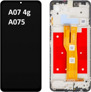 Display Samsung Samsung Galaxy A07 4G A075, cu Rama, Negru, Original GH81-28044A, ecran complet Original Service Pack - Img 2