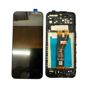 Display Samsung Samsung Galaxy A14 5G DOAR MODELUL A146P SERVICE PACK cu Rama Black Negru Original Service Pack
