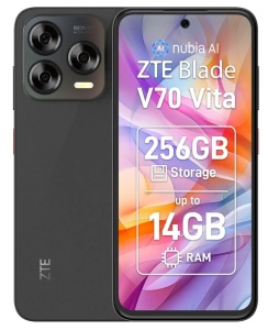 Telefon Mobil ZTE Blade V70 Vita, Ecran IPS LCD 6.7", 256GB Memorie, 4GB RAM, Camera Duala 50+2 MP, Wi-Fi, 4G, Dual SIM, Android (Gri)