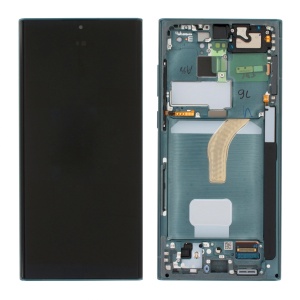 Display Samsung Samsung Galaxy S22 Ultra S908 cu rama, Green Verde Original Service Pack