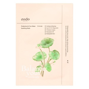 Ondo Probiotic & Cica Water Soothing Mask Pack, 25ml