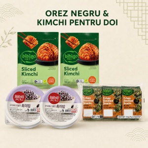 Pachet K-Food - Orez negru si kimchi pentru doi