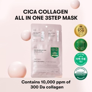 VT Cosmetics Cica Collagen All in One 3 Step Mask, 27g - Img 3