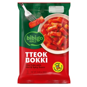 Bibigo Tteokbokki Rice Cake With Hot Spicy Sauce, 360g