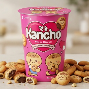 Lotte Kancho Choco Biscuit, 95g - Img 2