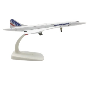 Machetă avion Air France Concorde, metal, 20 cm, scara 1:300 - Img 2