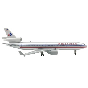 Machetă avion American Airlines MD-11, metal, 20 cm, scara 1:300 - Img 3