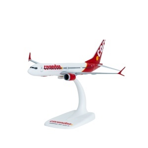 Macheta avion Corendon Boeing B737 – 9 max, plasic, 21 cm, scara 1:200