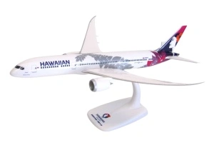 Macheta avion Hawaiian Airlines Boeing B787-9, plastic, 31.5 cm, scara 1:200