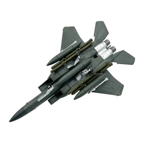 Machetă avion militar American F-15E Strike Eagle, metal, 20 cm, scara 1:100 - Img 3