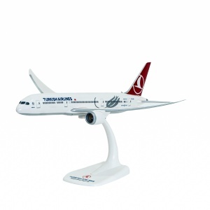 Macheta avion Turkish Airlines Boeing B787-9, plastic, 31.5 cm, scara 1:200