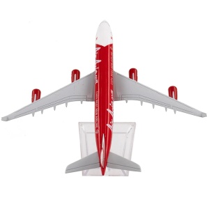 Machetă avion AirAsia Airbus A320, metal, 16 cm, scara 1:250 - Img 5