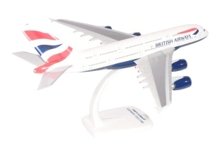 Machetă avion British Airways Airbus A380-800, 30 cm, plastic, scara 1:250 - Img 3