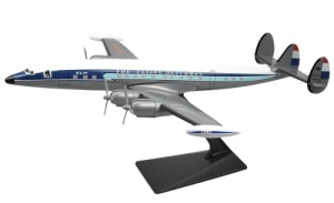 Macheta avion KLM Lockheed L-1049 Super Constellation - Super Connie, plastic, 28.5 cm, scara 1:125