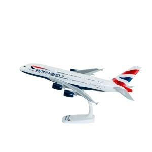 Macheta de avion British Airways Airbus A380-800, plastic, 37,5 cm, scara 1:200 - Img 2