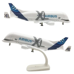 Machetă avion Airbus BelugaXL Airbus A330, metal, 20 cm, scara 1:300 - Img 4