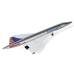 Machetă avion American Airlines Concorde, metal, 20 cm, scara 1:300 - Img 4
