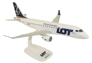 Macheta avion LOT Polish Airlines Embraer 175, plastic, 30 cm, scara 1:100 - Img 2