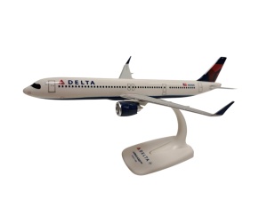 Macheta avion Delta Airlines Airbus A321 neo, plastic, 22 cm, scara 1:200
