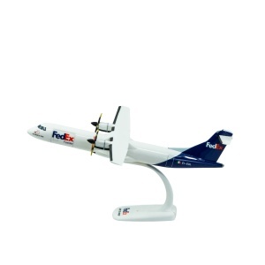 Macheta avion Fedex ATR-72 Freighter, plastic, 27 cm, scara 1:100 - Img 2