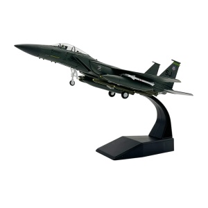 Machetă avion militar American F-15E Strike Eagle, metal, 20 cm, scara 1:100