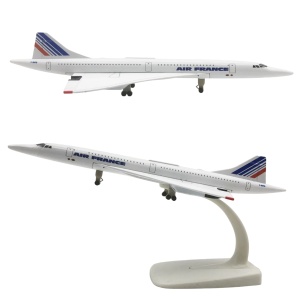 Machetă avion Air France Concorde, metal, 20 cm, scara 1:300 - Img 4