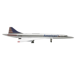 Machetă avion American Airlines Concorde, metal, 20 cm, scara 1:300 - Img 5