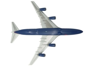 Macheta avion British Airways Landor Boeing B747-400, plastic, 28 cm, scara 1:250 - Img 3